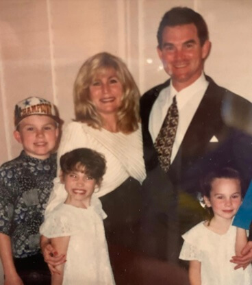 Vikki Zimmer with her husband, Mike, and their children.